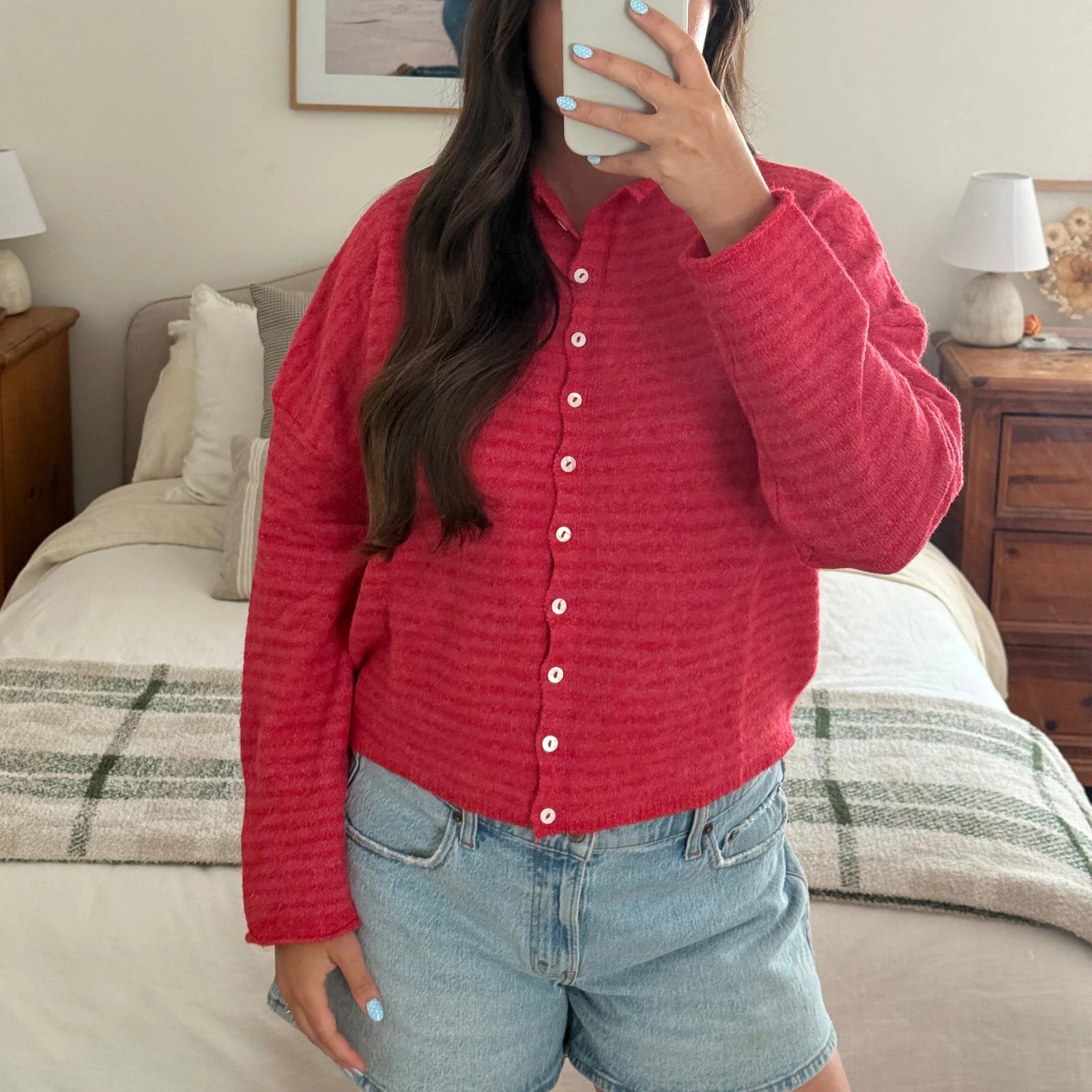 Striped Y2K Knit Cardigan